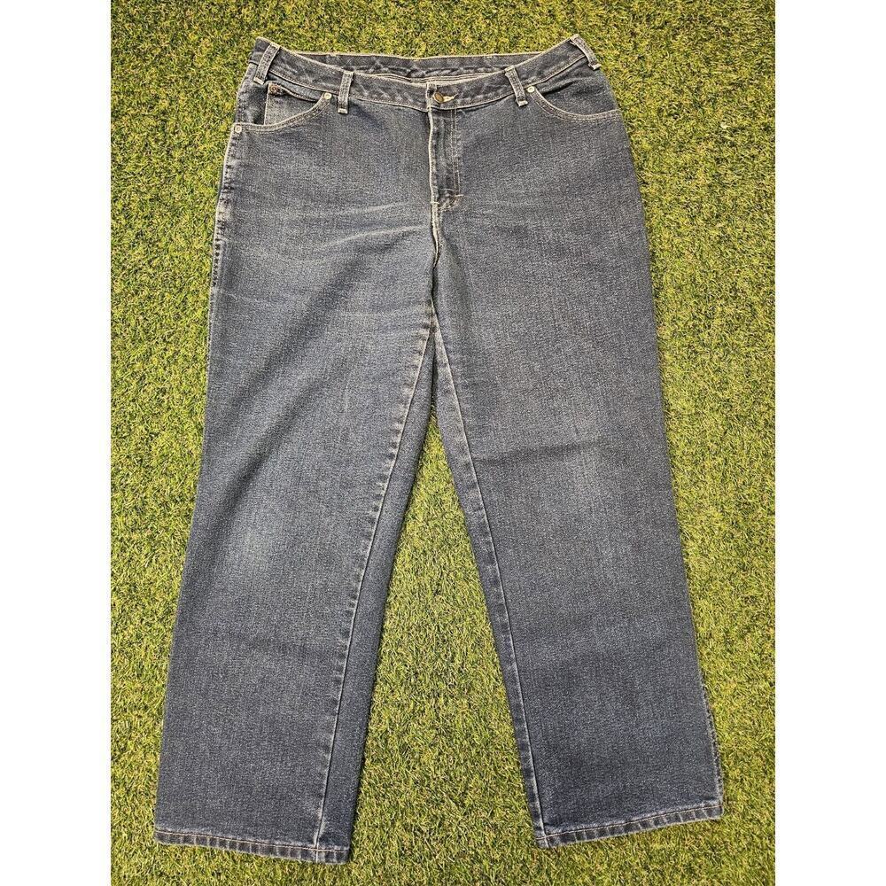Dickies Size 18 RG Women's Dark Wash Loose Fit Denim Jeans